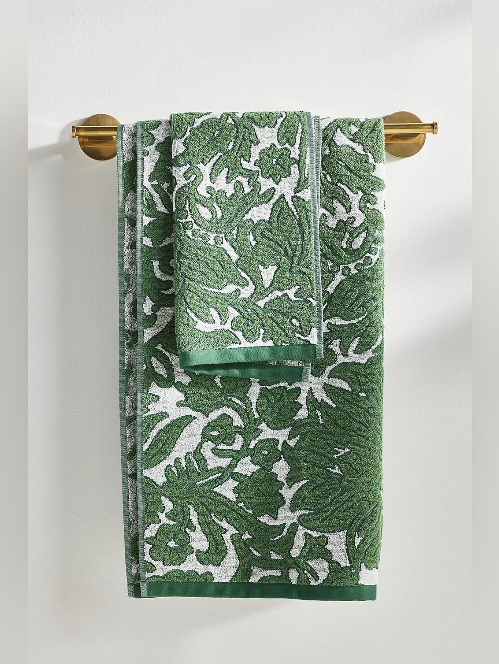 Anthropologie Devon Floral Cotton Towel Collection Bath And Hand Towel